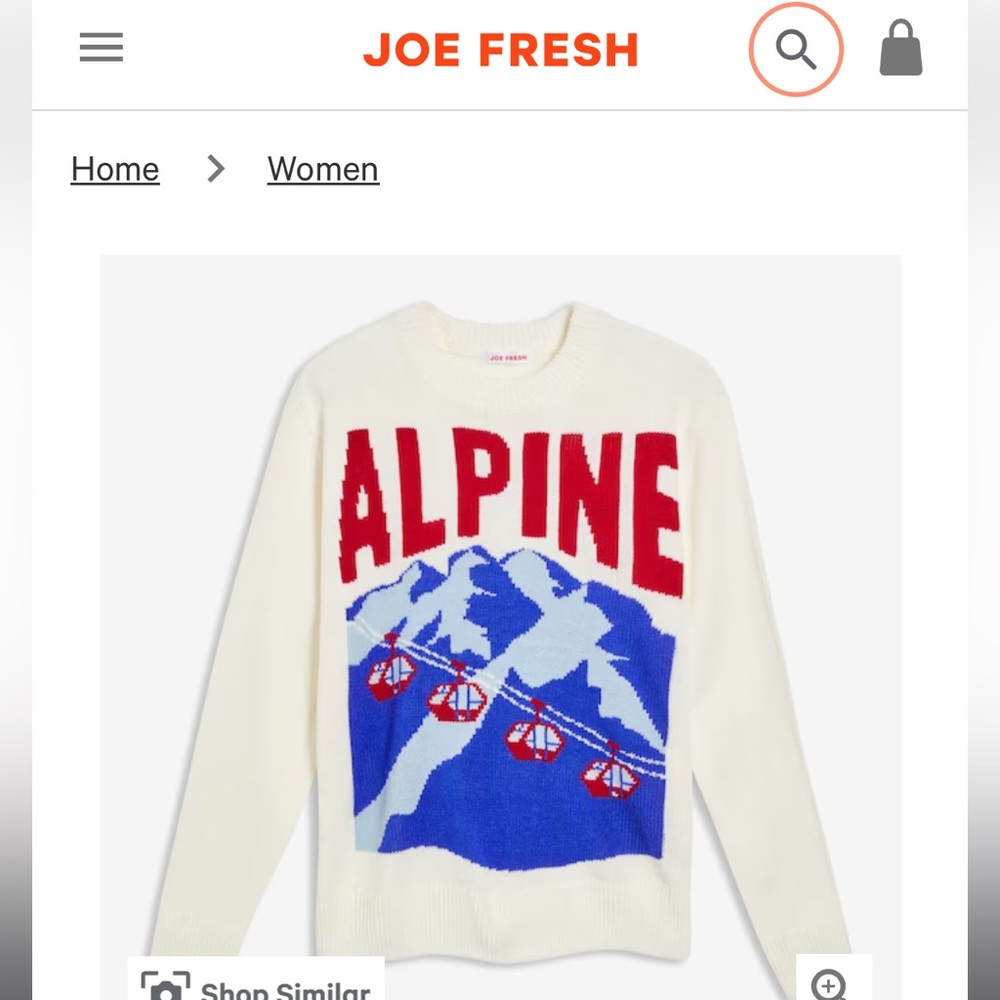 ISO Joe Fresh Alpine Apres Ski Sweater
